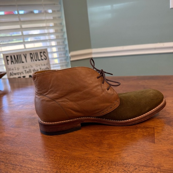 Stacy Adams Madison II Chukka Boots tan olive size 10.5 D brown leather suede main image 13